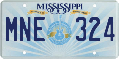 MS license plate MNE324