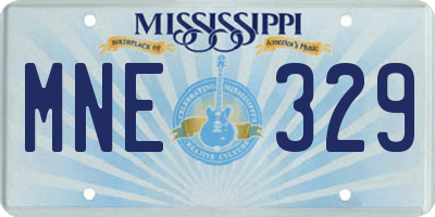MS license plate MNE329