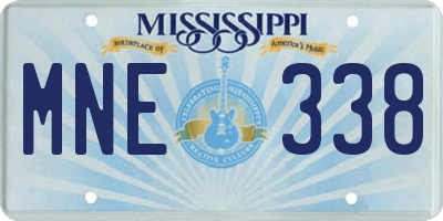 MS license plate MNE338