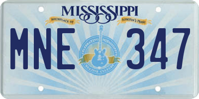 MS license plate MNE347