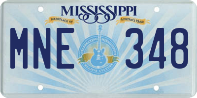MS license plate MNE348