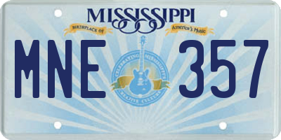 MS license plate MNE357
