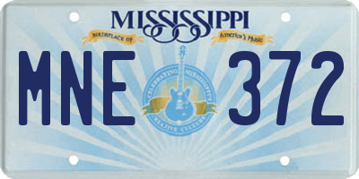 MS license plate MNE372