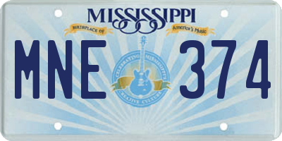 MS license plate MNE374