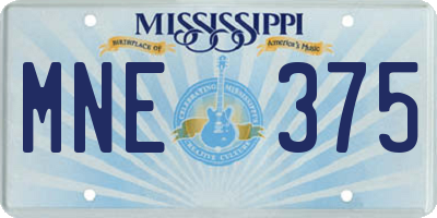 MS license plate MNE375