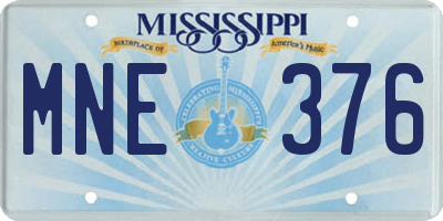 MS license plate MNE376
