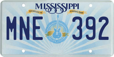 MS license plate MNE392