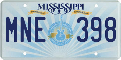 MS license plate MNE398