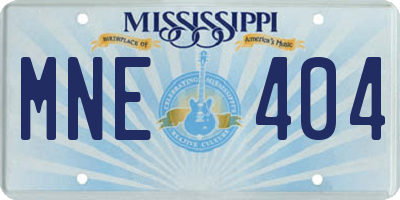 MS license plate MNE404