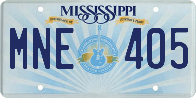 MS license plate MNE405