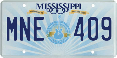 MS license plate MNE409