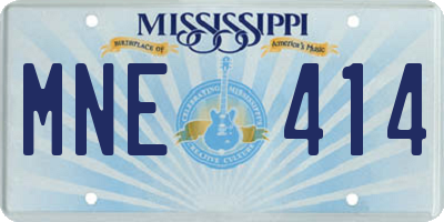 MS license plate MNE414