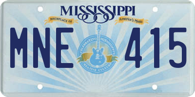 MS license plate MNE415