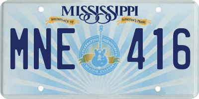 MS license plate MNE416