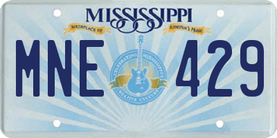 MS license plate MNE429