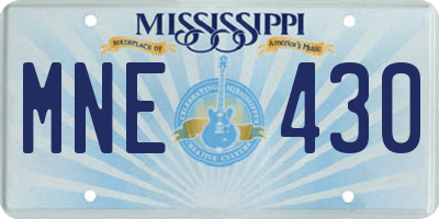 MS license plate MNE430