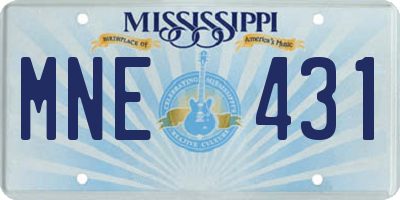 MS license plate MNE431