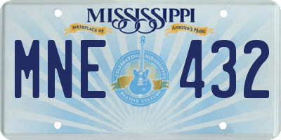 MS license plate MNE432