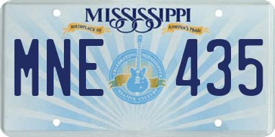 MS license plate MNE435