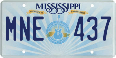 MS license plate MNE437