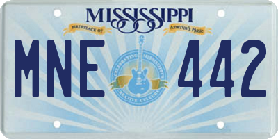 MS license plate MNE442