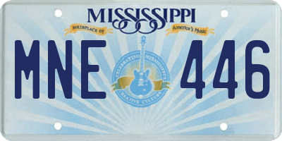 MS license plate MNE446