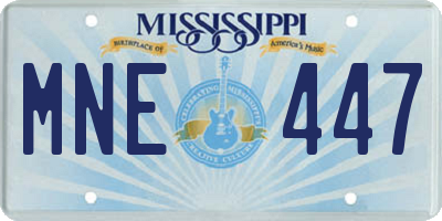 MS license plate MNE447