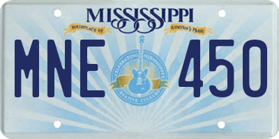 MS license plate MNE450
