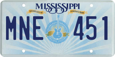 MS license plate MNE451