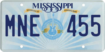 MS license plate MNE455