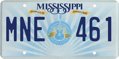 MS license plate MNE461