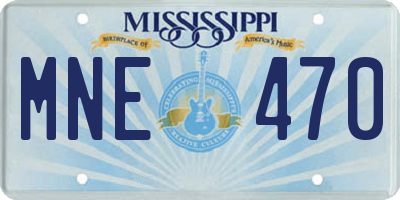 MS license plate MNE470