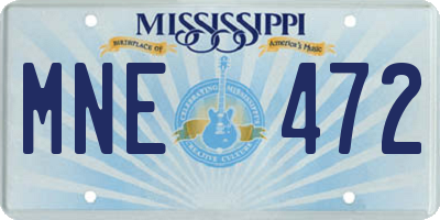 MS license plate MNE472