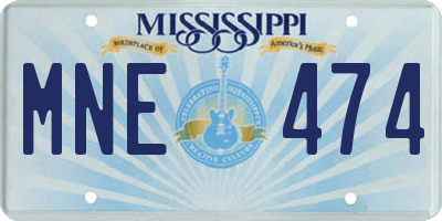 MS license plate MNE474