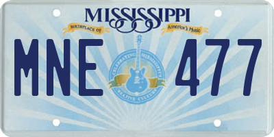 MS license plate MNE477