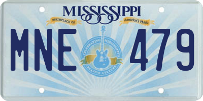 MS license plate MNE479