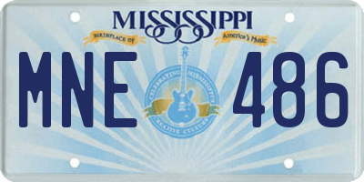 MS license plate MNE486