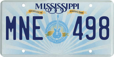 MS license plate MNE498