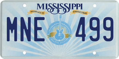 MS license plate MNE499