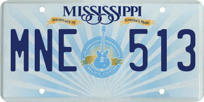 MS license plate MNE513