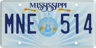 MS license plate MNE514