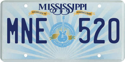 MS license plate MNE520