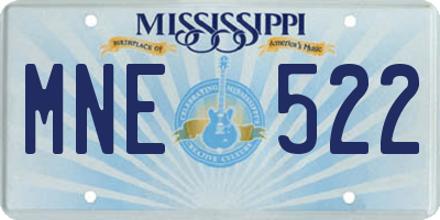 MS license plate MNE522