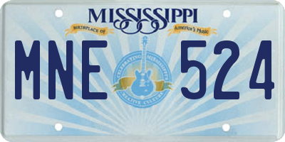MS license plate MNE524