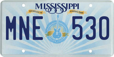 MS license plate MNE530