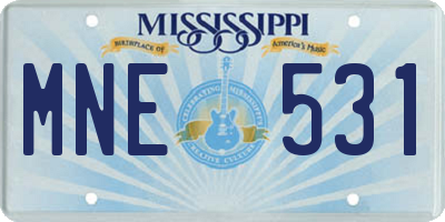 MS license plate MNE531