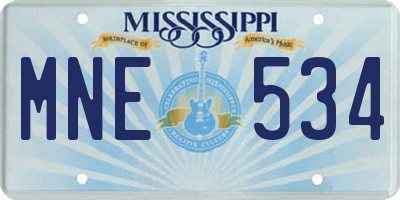 MS license plate MNE534