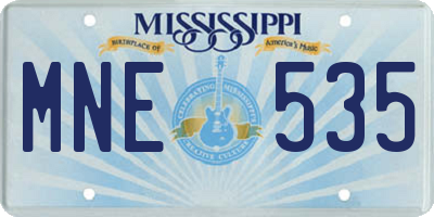 MS license plate MNE535
