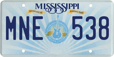 MS license plate MNE538