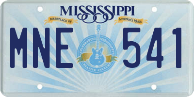 MS license plate MNE541